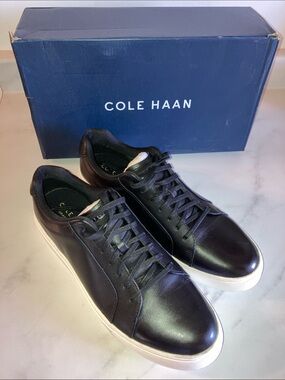 Cole Haan Grand Series Jensen Black Leather Low-Top Sneakers - Men’s US 11.5m
